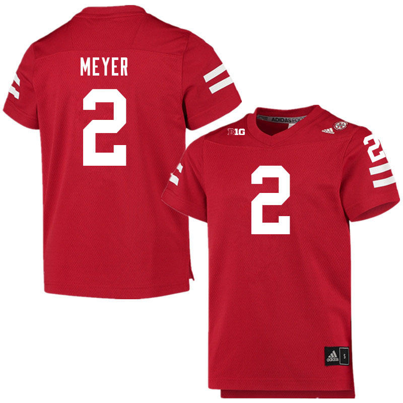 Men #2 Kelen Meyer Nebraska Cornhuskers College Football Jerseys Sale-Scarlet